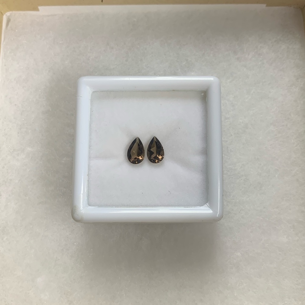 Pear cut Smokey Quartz gems